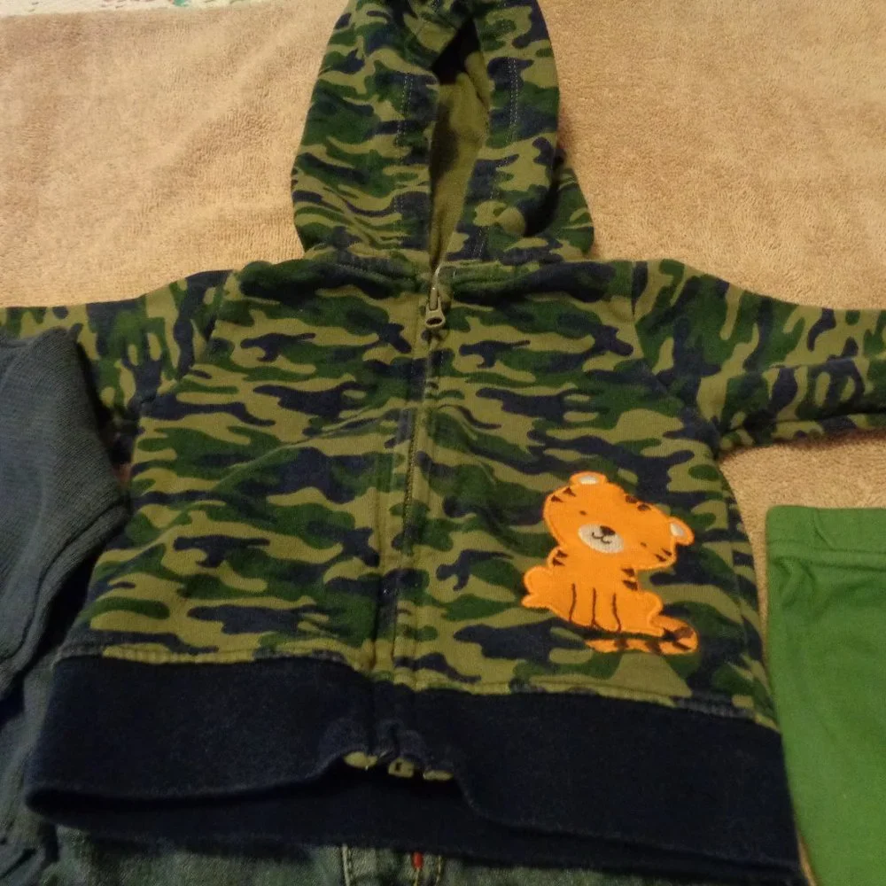 BOYS BABY BUNDLE OF 4, A CAMOFLAUGE HOODIE